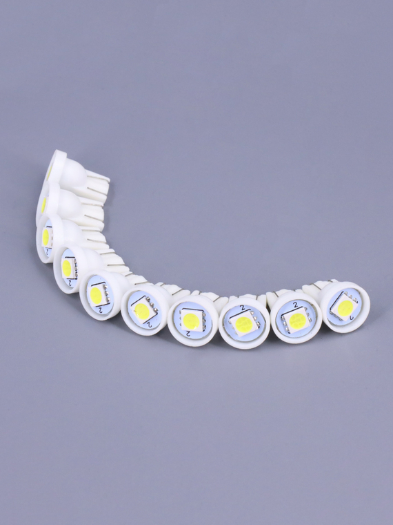 Лампа светодиодная T10 (W2.1x9.5d) 12V 5W 1SMD габаритов, повторителей белый 