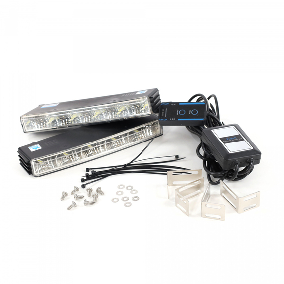 Огни дневные ходовые 12V (комплект) 10 SMD 221х30х75