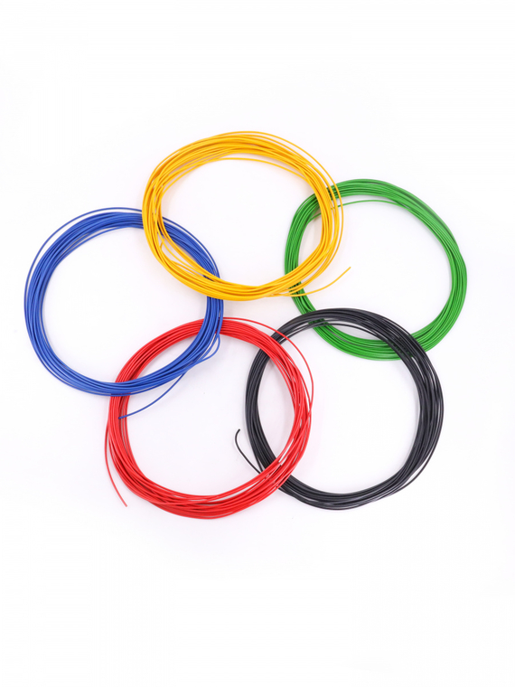 Провод ПВАМ 0,5 кв.мм, 10м (5 цветов)