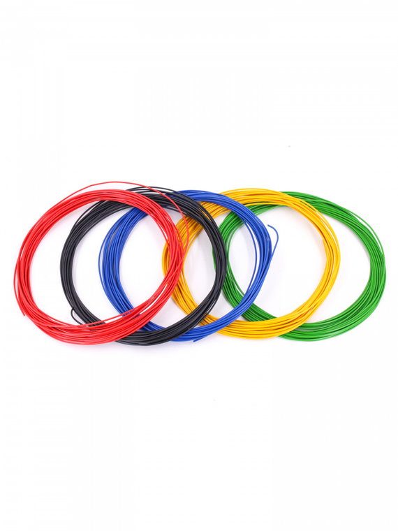 Провод ПВАМ 0,5 кв.мм, 10м (5 цветов)
