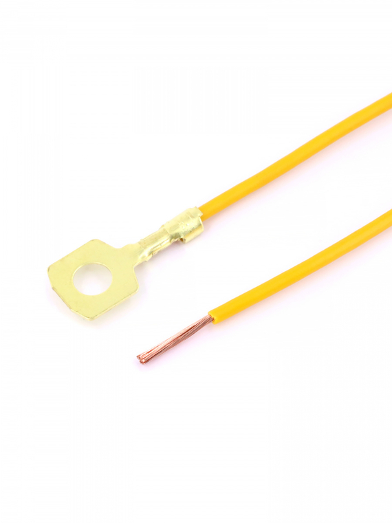 Контакт кольцевой Ø 5,2 мм, обжатый с проводом 1,0 кв. мм.