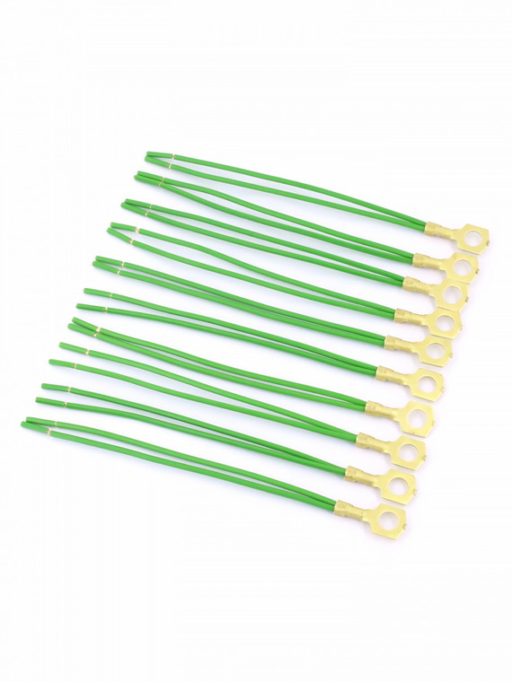 Контакт кольцевой Ø 6,2 мм, обжатый с 2 проводами 1,0 кв. мм.