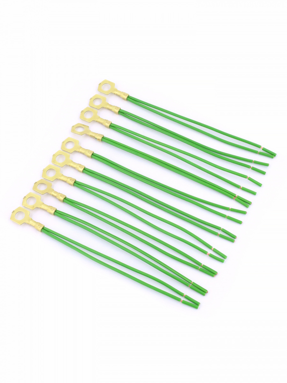 Контакт кольцевой Ø 6,2 мм, обжатый с 2 проводами 1,0 кв. мм.