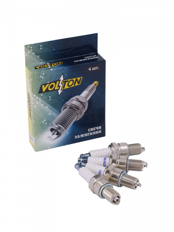 Свеча VOLTON ВАЗ-2101-2107, 2108, 2110 (с резист., и/з 0,7, медн. электр., БСЗ)