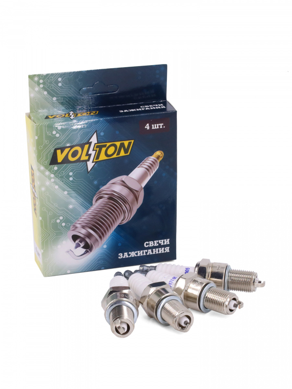 Свеча VOLTON ВАЗ-2104-2107, 2123, LADA 1117 (с резист., и/з 1,0, медн. электр., ЭБУ)