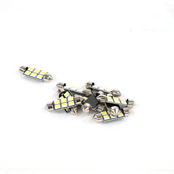 Лампа светодиодная Т11 (S8.5) 12V 6 SMD 36 mm (5050) 