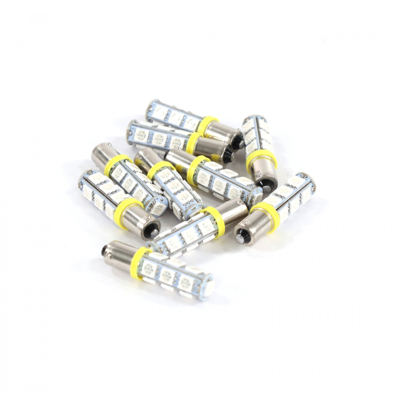 Лампа светодиодная Т8 (BA9S)  12V 10W 13SMD  yellow 