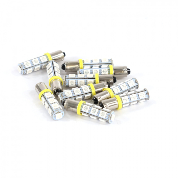 Лампа светодиодная Т8 (BA9S)  12V 10W 13SMD  yellow 