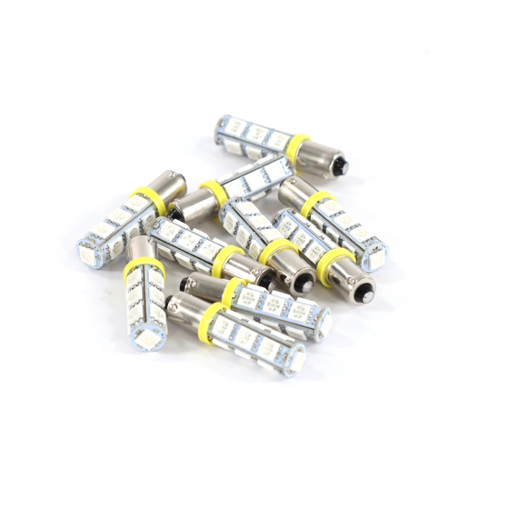 Лампа светодиодная Т8 (BA9S)  12V 10W 13SMD  yellow 