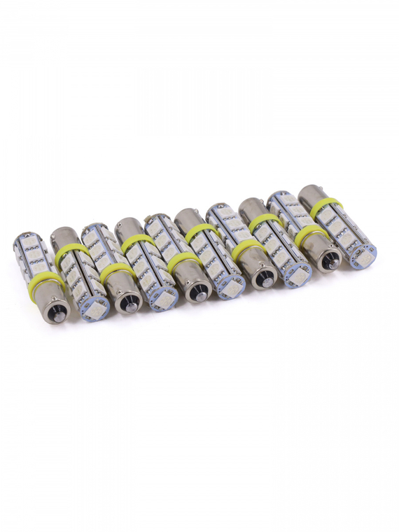 Лампа светодиодная Т8 (BA9S)  12V 10W 13SMD  yellow 