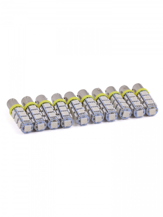 Лампа светодиодная Т8 (BA9S)  12V 10W 13SMD  yellow 