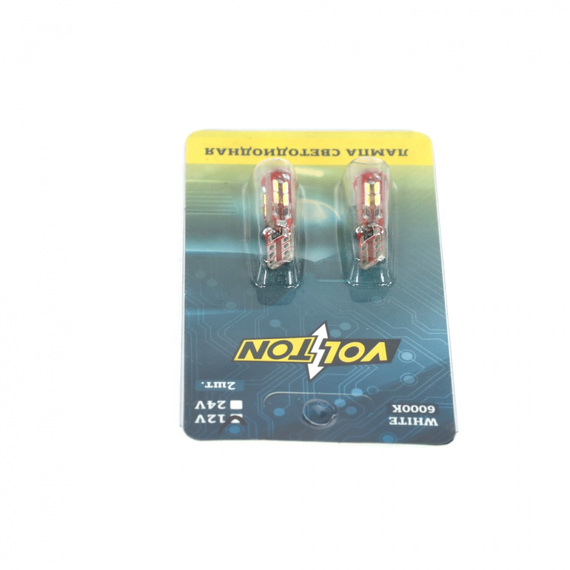 Лампа светодиодная T10 T104  (W2.1x9.5D )CANBUS 12v 19 SMD 4014 блис. 2 шт. 