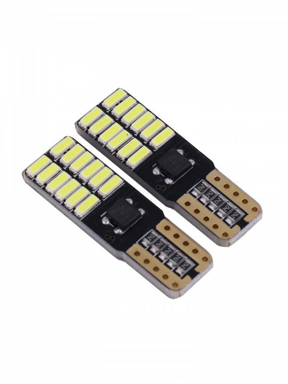 Лампа светодиодная T10 T104  (W2.1x9.5D) CANBUS 12V 24 SMD 4014 блис. 2 шт. 