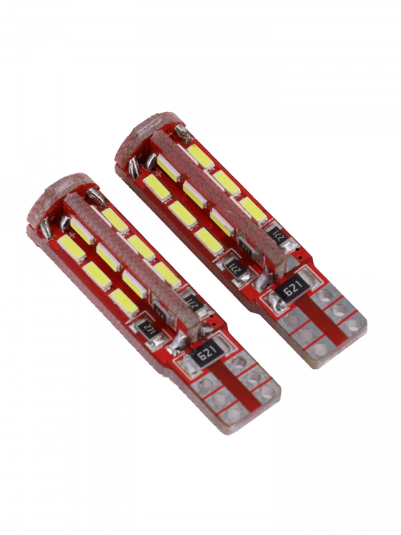 Лампа светодиодная T10 T104 (W2.1x9.5D) CANBUS 12V 27 SMD 4014 блис. 2 шт. 