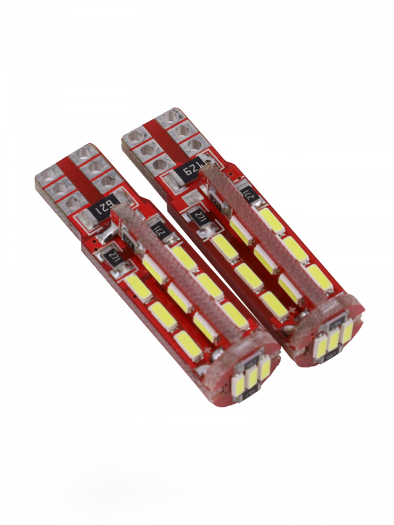 Лампа светодиодная T10 T104 (W2.1x9.5D) CANBUS 12V 27 SMD 4014 блис. 2 шт. 