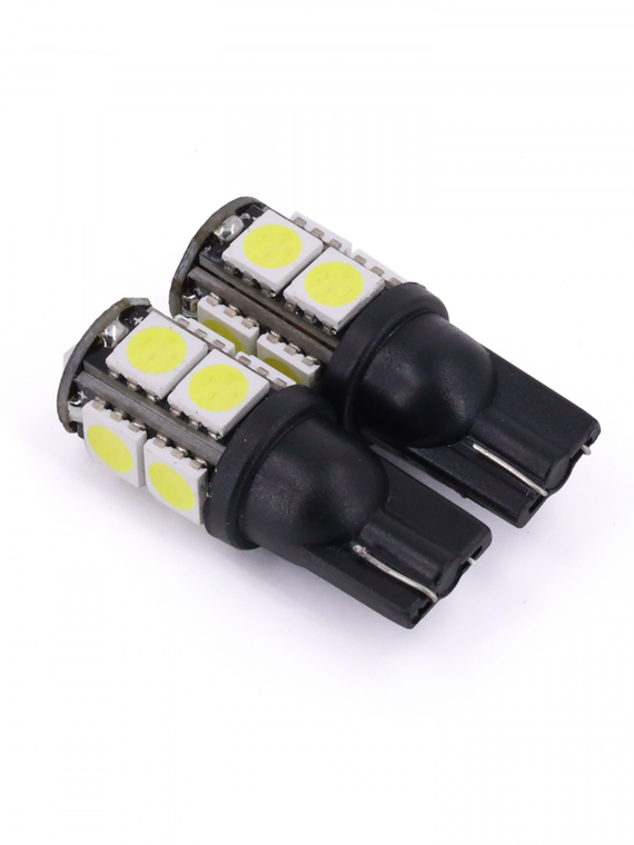 Лампа светодиодная T10 (W2,1x9,5d) 12V  9 SMD 5050 3chip W5W блис. 2 шт. 