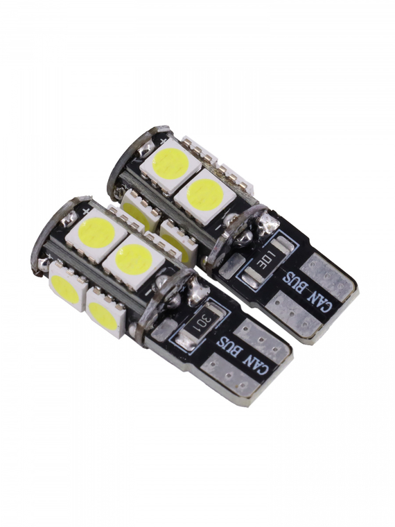 Лампа светодиодная T10 C011 (W2.1x9.5D) CANBUS 12V 9 SMD 5050 блис. 2 шт. 