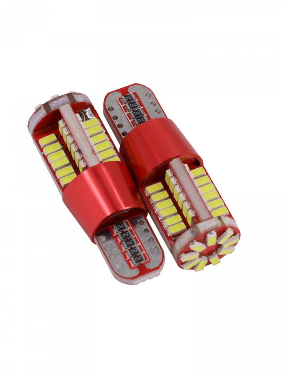 Лампа светодиодная T10 (w5w) (W2,1x9,5d) CANBUS 12V  57 SMD 3014   блис. 2 шт. 