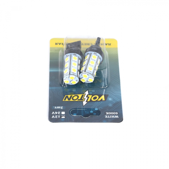 Лампа светодиодная T20 ( T050B) (W3*16D) 12V  18SMD 5050, 1 контакт блис. 2 шт. 