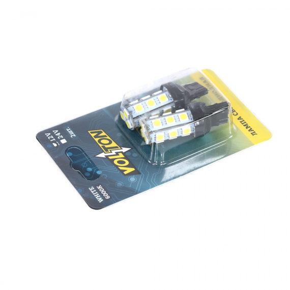 Лампа светодиодная T20 ( T050B) (W3*16D) 12V  18SMD 5050, 1 контакт блис. 2 шт. 