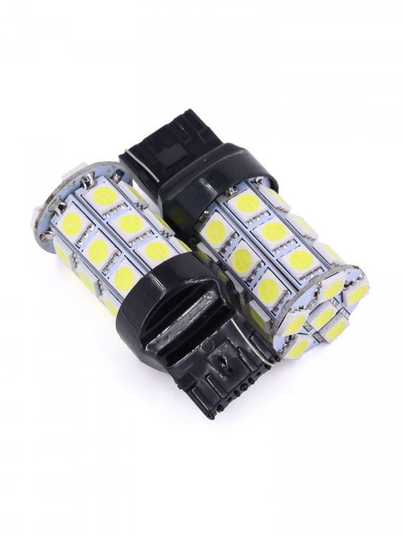 Лампа светодиодная T20  (T050B) (W3*16D) 12V  27SMD 5730, 1 контакт блис. 2 шт. 