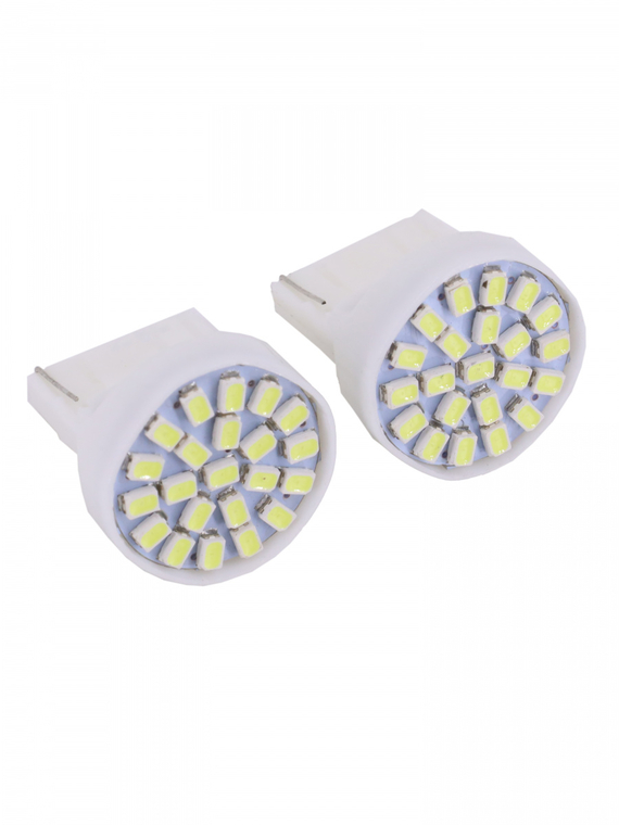 Лампа светодиодная T20 (W3*16D) 12V 22SMD 3014, 1 контакт блис. 2 шт. 