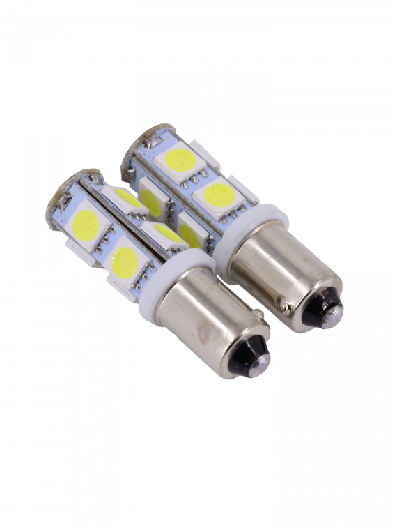 Лампа светодиодная Т8 (BA9S) 12V  9 SMD 5050 блис. 2 шт. 