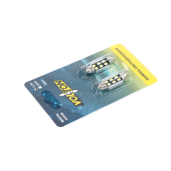 Лампа светодиодная T11 (SV 8.5) 12V 8SMD 36mm CANBUS (5050) блис. 2 шт. 