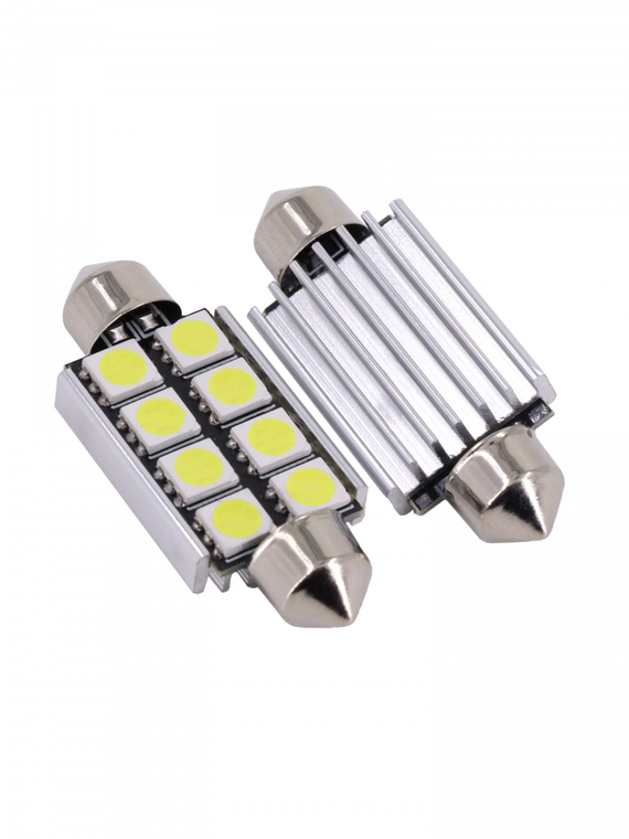 Лампа светодиодная T11(SV 8.5) 12V 8SMD 41mm CANBUS (5050) блис. 2 шт. 