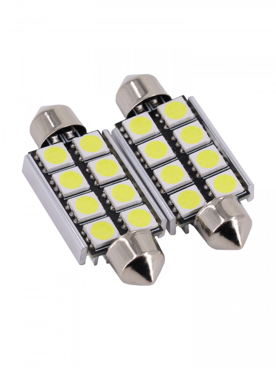 Лампа светодиодная T11(SV 8.5) 12V 8SMD 41mm CANBUS (5050) блис. 2 шт. 