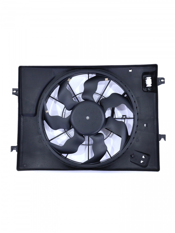 Электровентилятор охлаждения с кожухом Hyundai Tucson I, KIA Sportage II (тип Halla) 