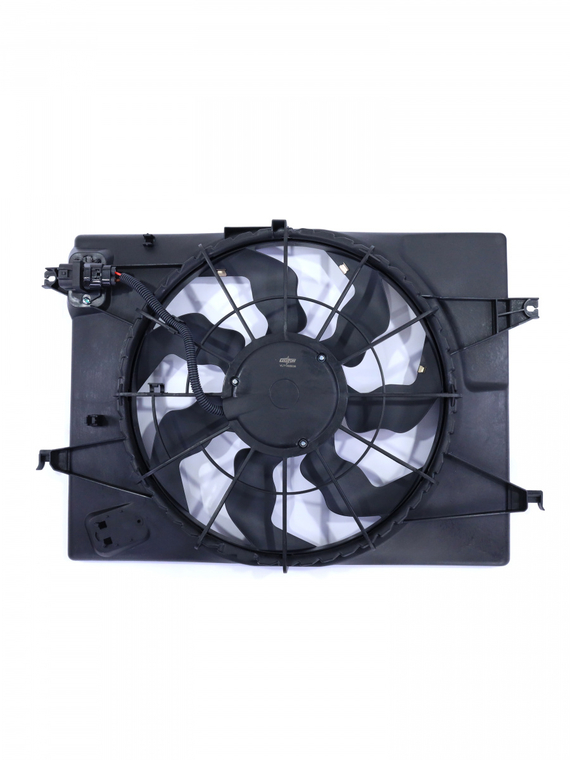 Электровентилятор охлаждения с кожухом Hyundai Tucson I, KIA Sportage II (тип Halla) 