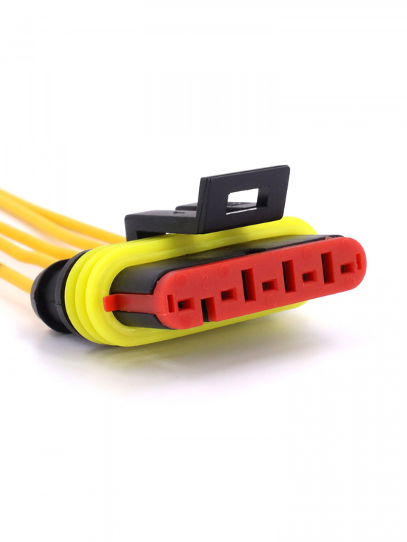 Разъем гнездовой 5-конт. к жгуту форсунок ГАЗ с проводами