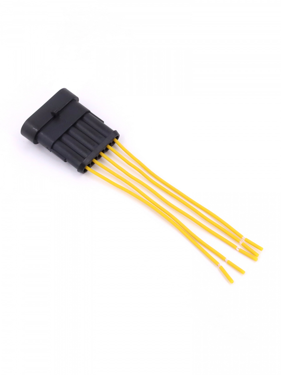 Разъем штыревой 5-конт.для  жгута форсунок газ, с проводами