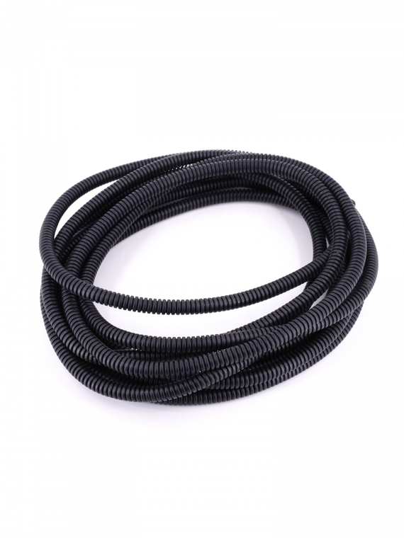 Трубка гофрированная разрезная,д внут.6 мм,внеш.9 мм полипропилен самозатухающий (5м), VOLTON