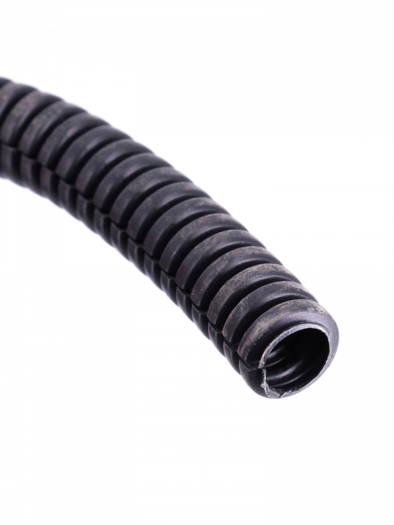 Трубка гофрированная разрезная,д внут.6 мм,внеш.9 мм полипропилен самозатухающий (5м), VOLTON