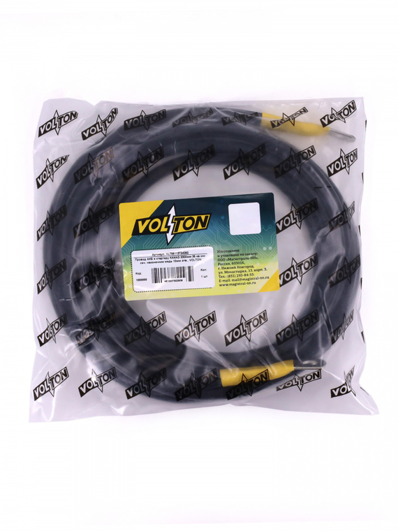 Провод АКБ к стартеру КАМАЗ 3300мм 35 кв.мм сеч. наконечник медь 10мм отв., VOLTON