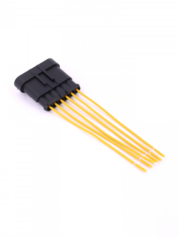 Разъем 282108 штыревой 6-конт.для  жгута форсунок Газ, Уаз,с проводами