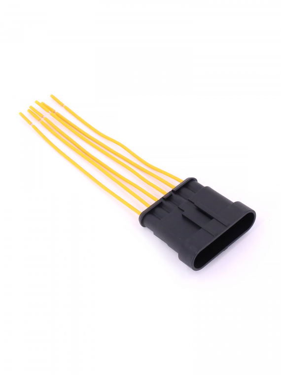 Разъем 282108 штыревой 6-конт.для  жгута форсунок Газ, Уаз,с проводами