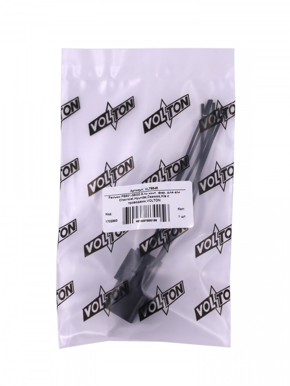 Разъем PB621-06020 6-ти конт. фар, для а/м Chevrolet,Hyundai,Daewoo,Kia с проводами,VOLTON