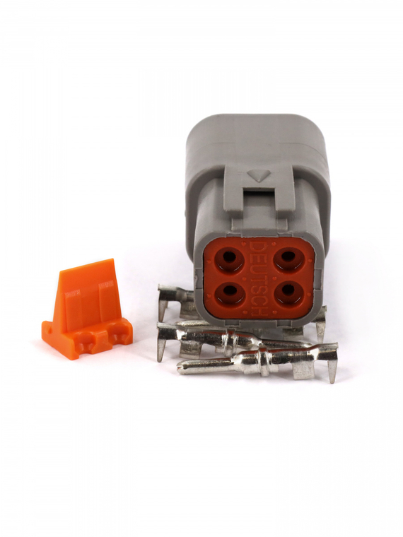Разъем Deutsch DTP04-4P 4 контакта под сечение провода 0.5-0.8 мм² для ГАЗ, КАМАЗ, МАЗ, УРАЛ,VOLTON