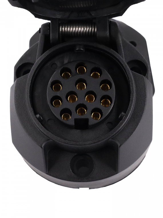 Вилка+розетка прицепа (фаркопа) 13 конт. пластик для авто ПАО КАМАЗ,ПАО ГАЗ, ОАО МАЗ и др.,VOLTON