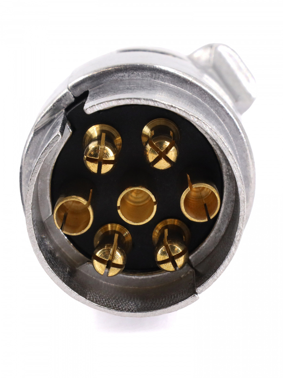 Вилка+розетка прицепа (фаркопа) 7 конт. металл для авто ПАО КАМАЗ,ПАО ГАЗ,ОАО МАЗ и др.,VOLTON