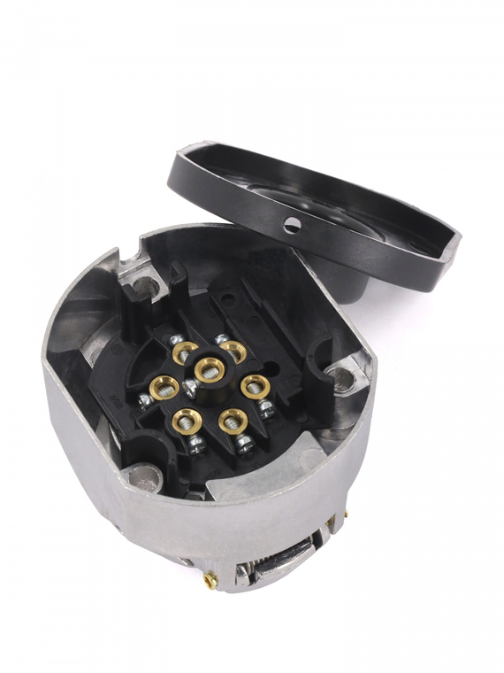 Розетка соединительная 7 конт. герм. металл для авто ПАО КАМАЗ,ПАО ГАЗ,ОАО МАЗ и др.,VOLTON