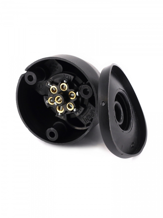 Розетка соединительная 7 конт. пластик для авто ПАО КАМАЗ,ПАО ГАЗ,ОАО МАЗ и др.,VOLTON