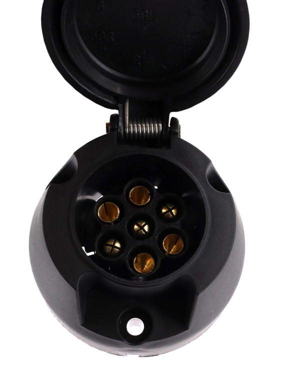 Розетка соединительная 7 конт. пластик для авто ПАО КАМАЗ,ПАО ГАЗ,ОАО МАЗ и др.,VOLTON