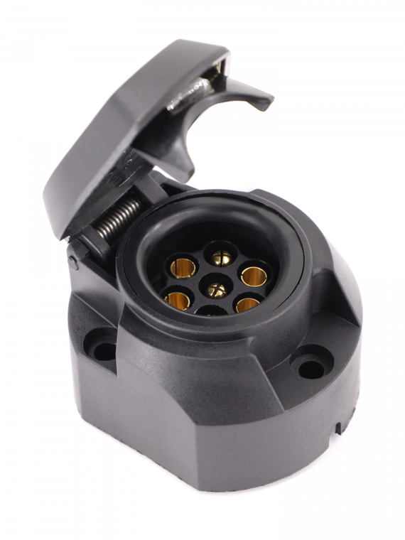 Розетка соединительная 7 конт. пластик герм. для авто ПАО КАМАЗ,ПАО ГАЗ,ОАО МАЗ и др.,VOLTON