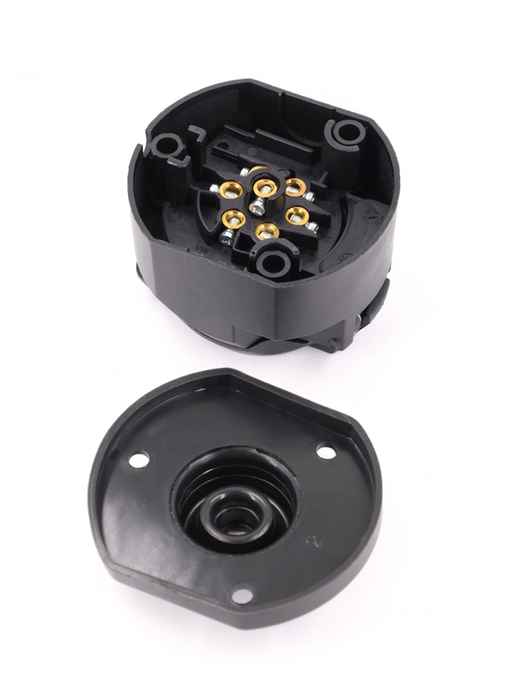 Розетка соединительная 7 конт. пластик герм. для авто ПАО КАМАЗ,ПАО ГАЗ,ОАО МАЗ и др.,VOLTON