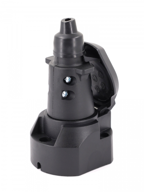 Вилка+розетка прицепа (фаркопа) 7 конт. пластик герм. для авто ПАО КАМАЗ,ПАО ГАЗ,ОАО МАЗ и др.VOLTON