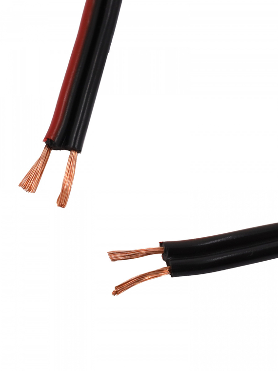 Кабель акустический ШВПМ 2х0,75 мм², красно-черн. медный 3 метра VOLTON